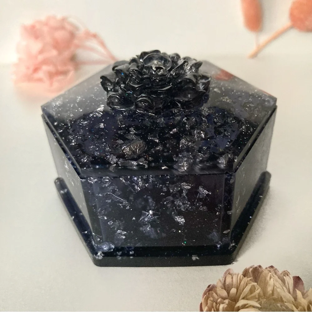 Hand Crafted Black Jewelry Organizer Box